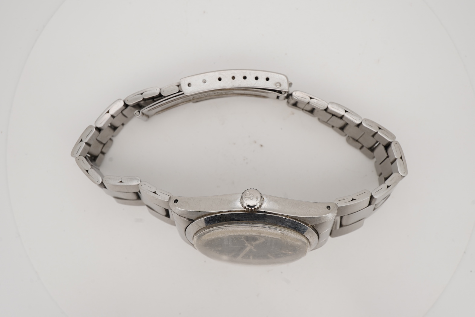 A gentleman's mid 1980's stainless steel Tudor Oyster Prince self-winding rotor wrist watch, on a stainless steel Tudor bracelet